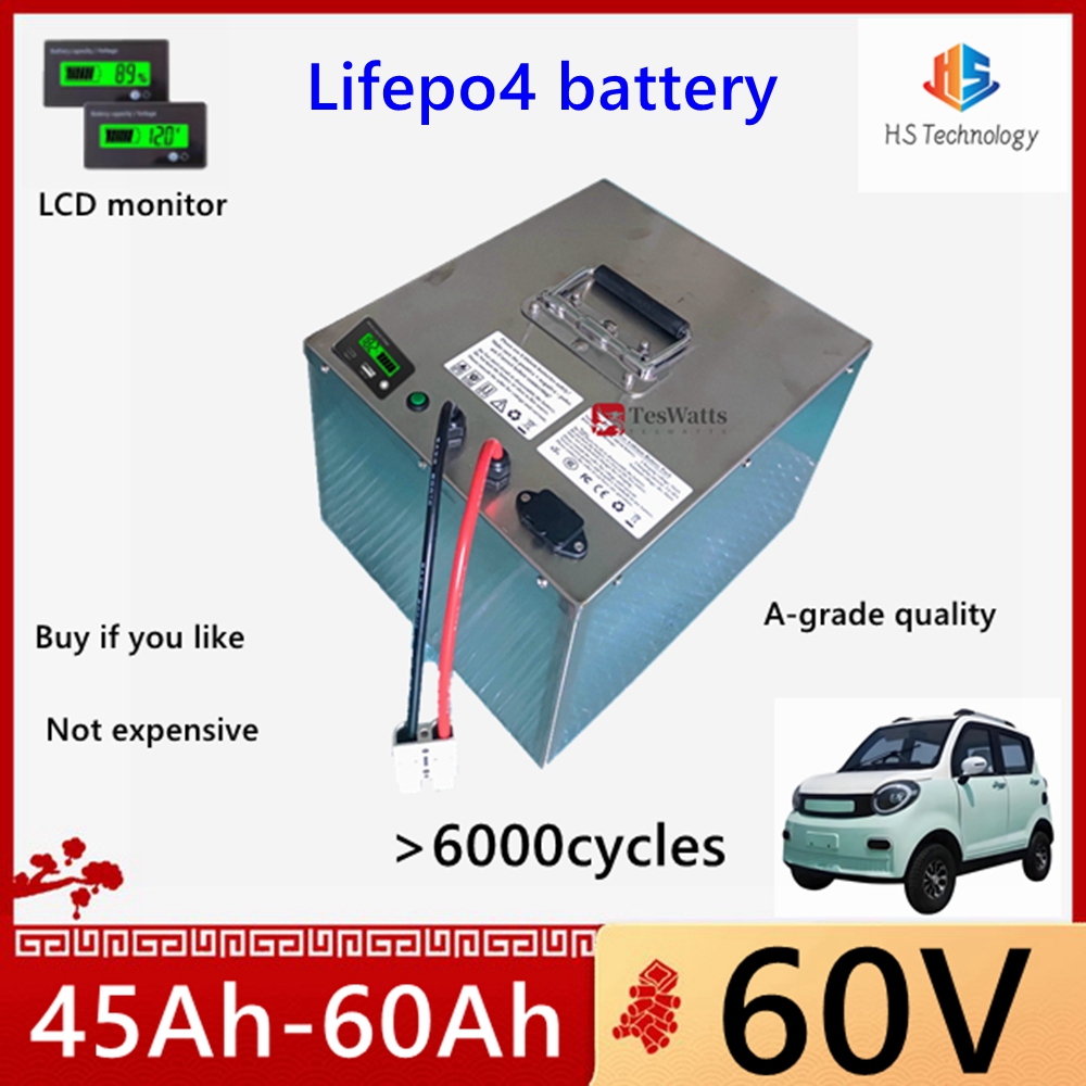60V 50Ah Electric Scooter Battery - Baterai Lithium HS Lifepo4 60V 45Ah
